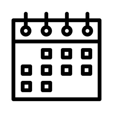 tarih vektörü ince çizgi simgesi