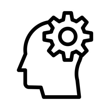 dişli vektör ince çizgi simgesi