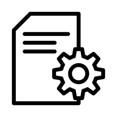 belge vektörü ince çizgi simgesi