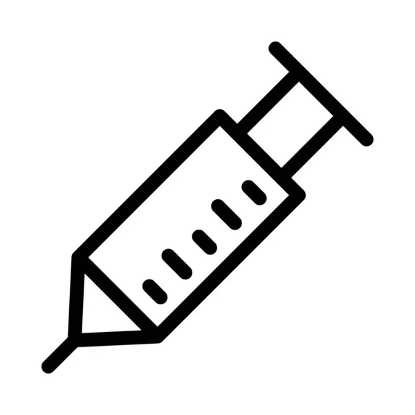 Siringa Vettore Linea Sottile Icona — Vettoriale Stock