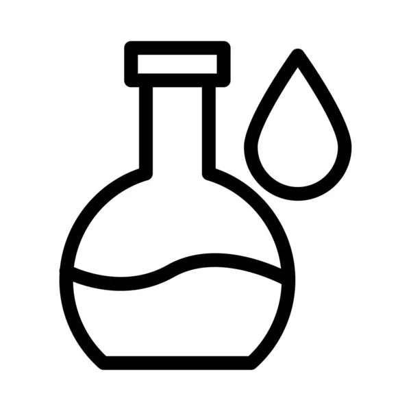 Flasque Vecteur Ligne Mince Icône — Image vectorielle