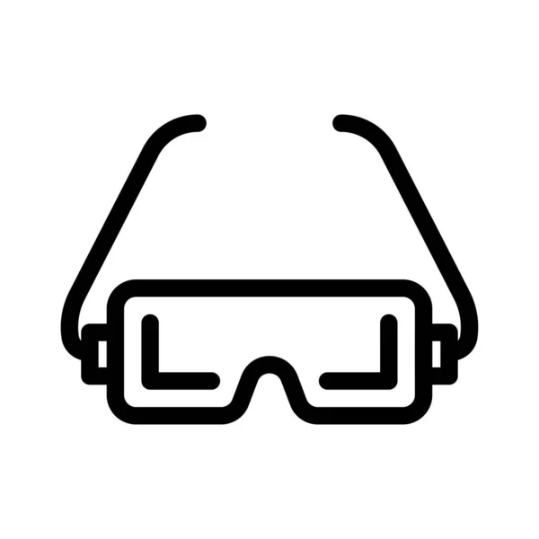 Gafas Vector Línea Delgada Icono — Archivo Imágenes Vectoriales