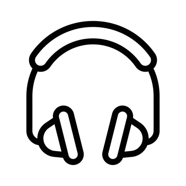 Vector Auriculares Icono Línea Delgada — Vector de stock