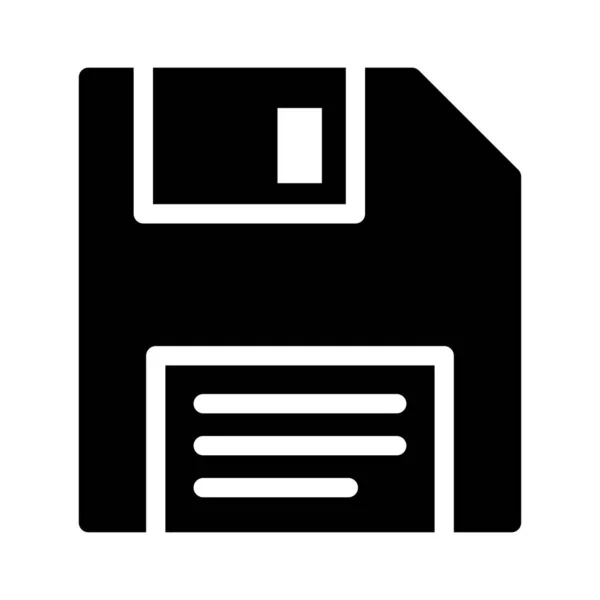 Floppy Vector Glyph Platte Pictogram — Stockvector