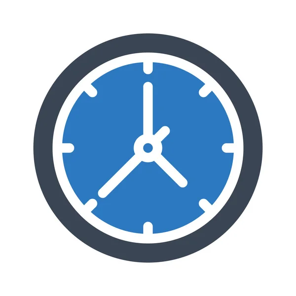 Reloj Vector Glifo Icono Color — Vector de stock