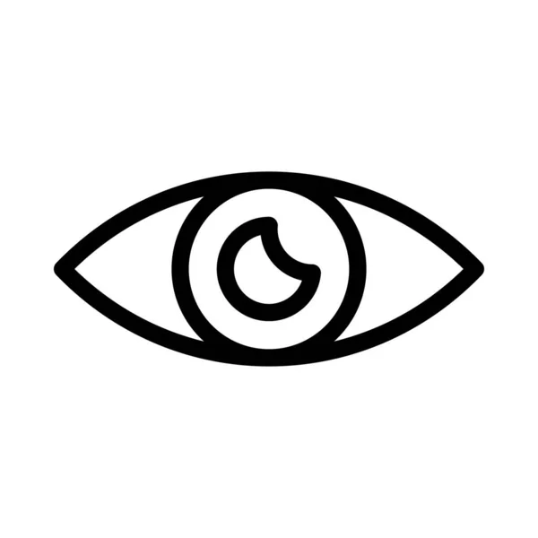 Auge Vektor Dünne Linie Symbol — Stockvektor