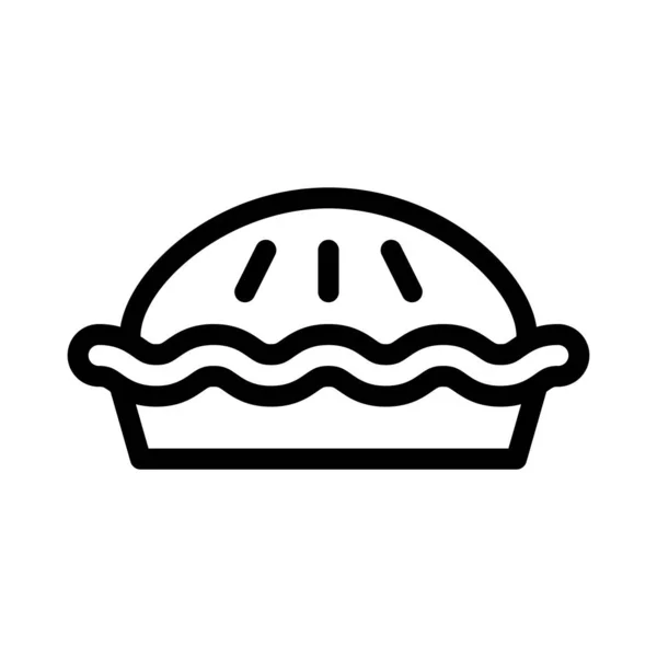 Cupcake Vektor Dünne Linie Symbol — Stockvektor