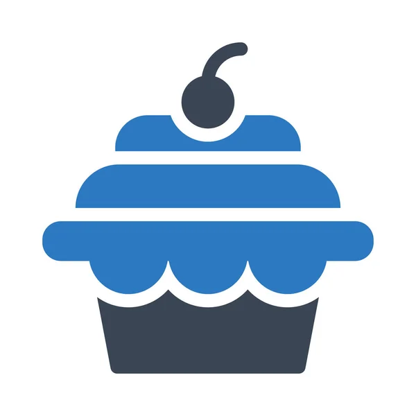 Muffin Vector Glifo Icono Color — Archivo Imágenes Vectoriales