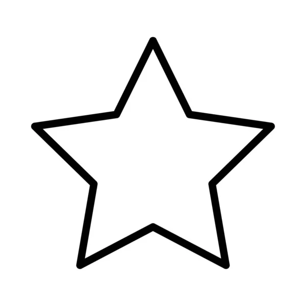 Starred Vector Thin Line Icon — Stock Vector