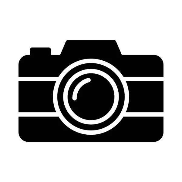 Dslr Vector Glyph Plat Pictogram — Stockvector