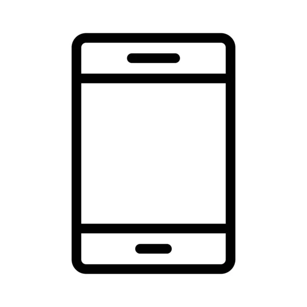 Telefoon Vector Dunne Lijn Pictogram — Stockvector