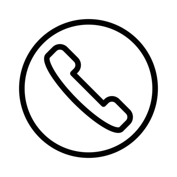 Telefone Vetor Ícone Linha Fina —  Vetores de Stock