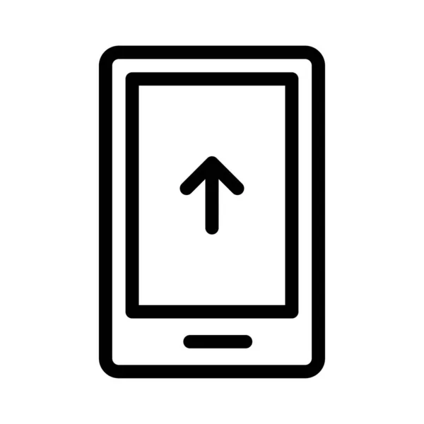 Mobiel Vector Dunne Lijn Pictogram — Stockvector