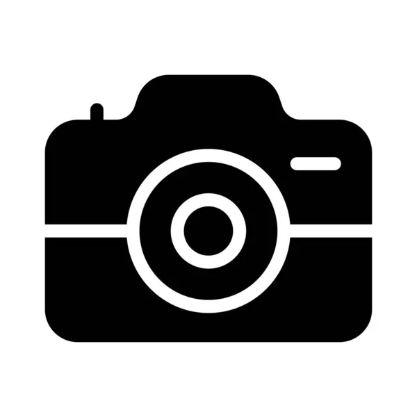 Dslr Vector Glyph Plat Pictogram — Stockvector