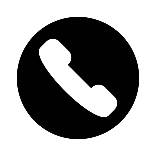 Телефон Векторний Гліф Плоска Іконка — стоковий вектор