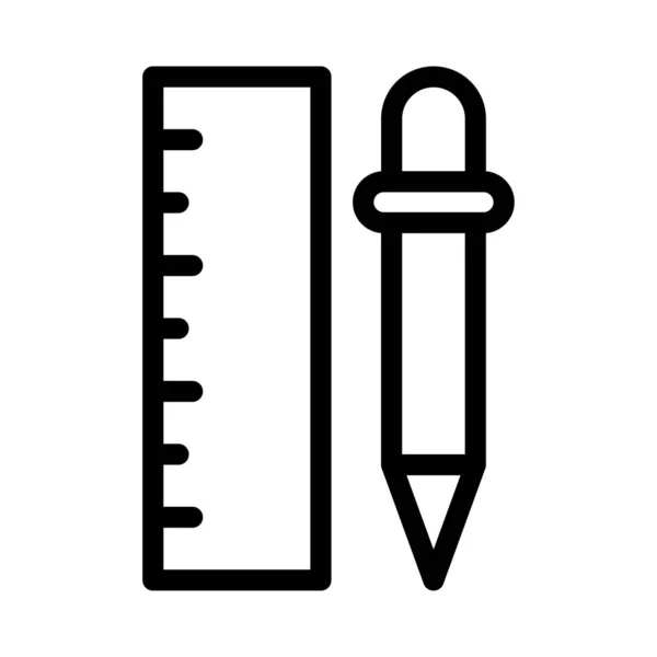 Medida Vetor Ícone Linha Fina —  Vetores de Stock
