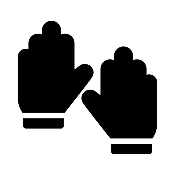 Hand Vector Glyph Flat Icon — Stock Vector