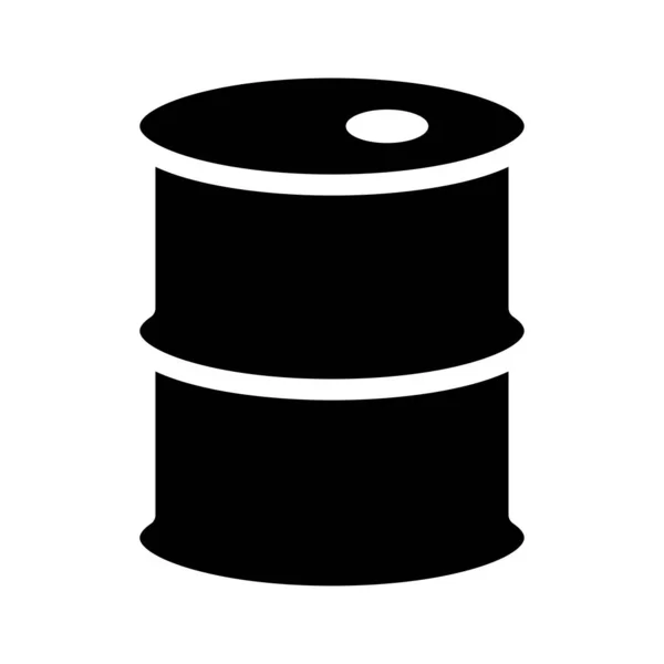 Barrel Vecteur Glyphe Icône Plate — Image vectorielle