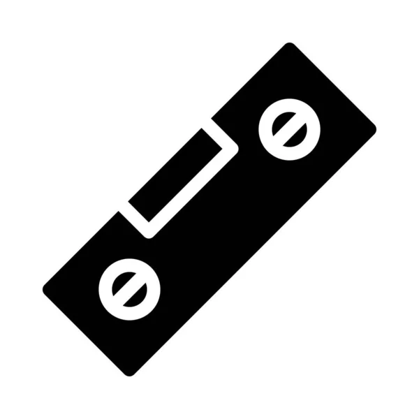 Bau Vektor Glyphen Flaches Symbol — Stockvektor