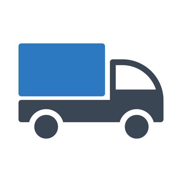 lorry vector glyph  color icon