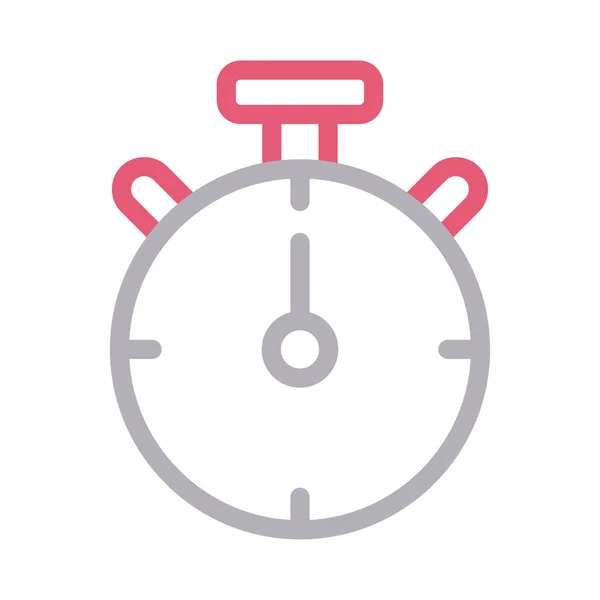 Timer Vector Kleur Lijn Pictogram — Stockvector