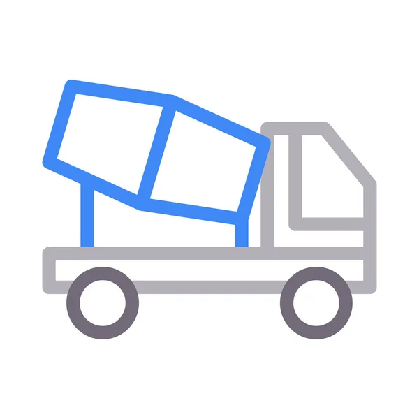 Truck Vector Color Line Icon — Stock Vector