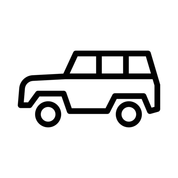 Automobiel Vector Dunne Lijn Pictogram — Stockvector