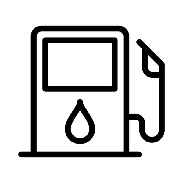 Petrol Vektörü Ince Çizgi Simgesi — Stok Vektör