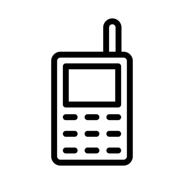 Icône Ligne Mince Vecteur Téléphone — Image vectorielle