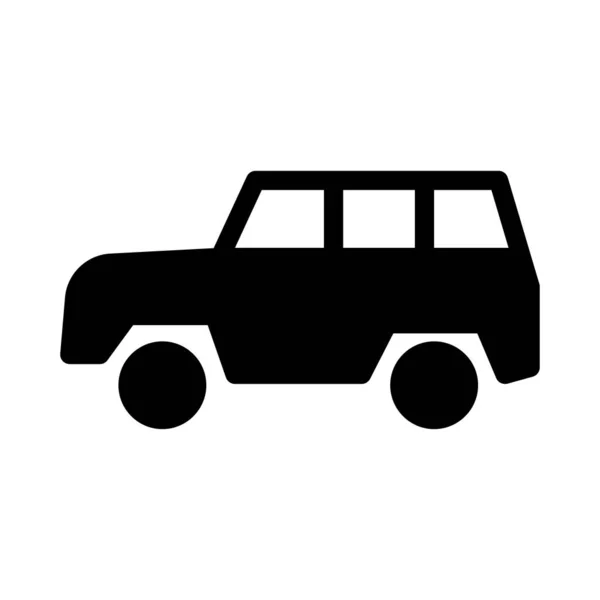 Auto Vector Glyph Platte Pictogram — Stockvector