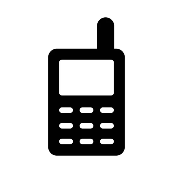 Telefoon Vector Glyph Platte Pictogram — Stockvector