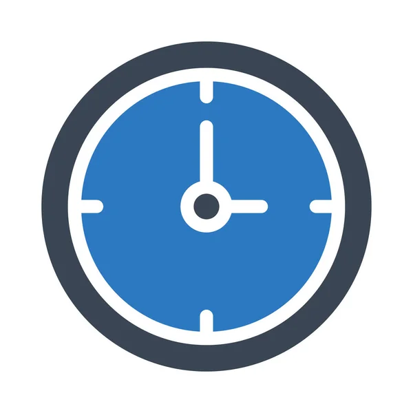 Reloj Vector Glifo Icono Color — Vector de stock