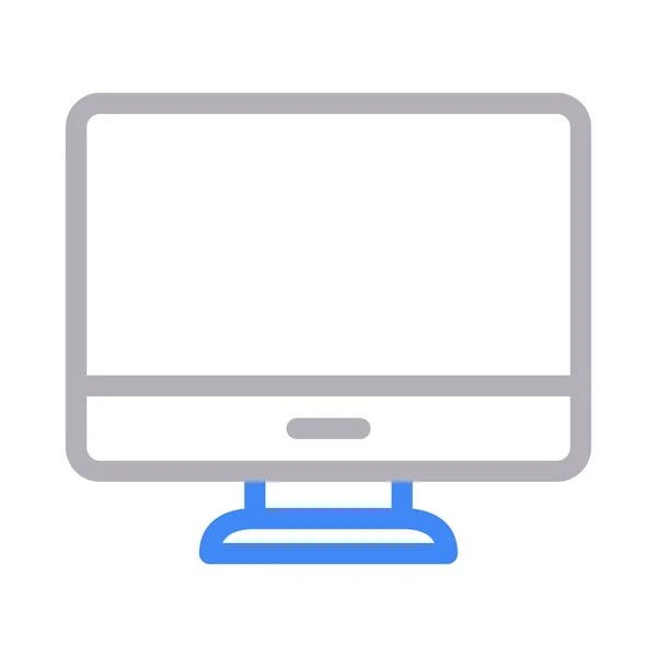 Screen Vector Color Line Icon — Stock Vector