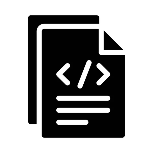 Document Vector Glyph Flat Icon — Stock Vector