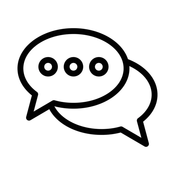 Conversation Vector Glyph Flat Icon — Stock Vector