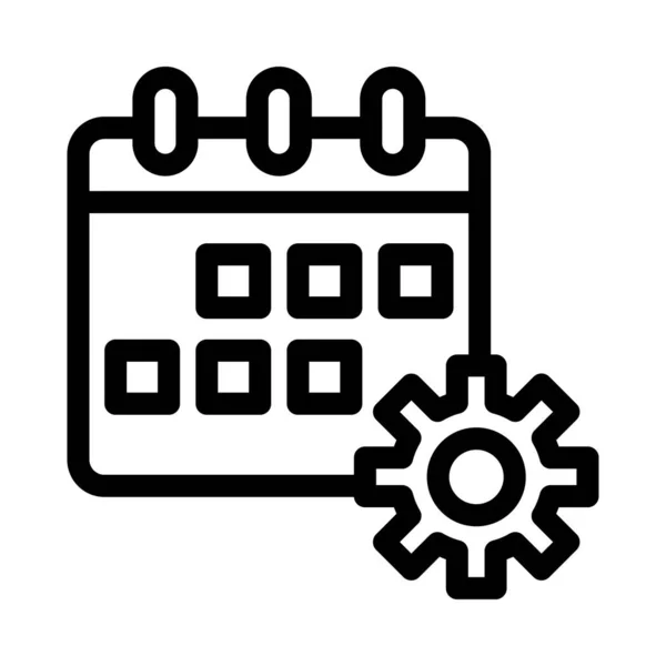 Fecha Vector Glifo Icono Plano — Archivo Imágenes Vectoriales