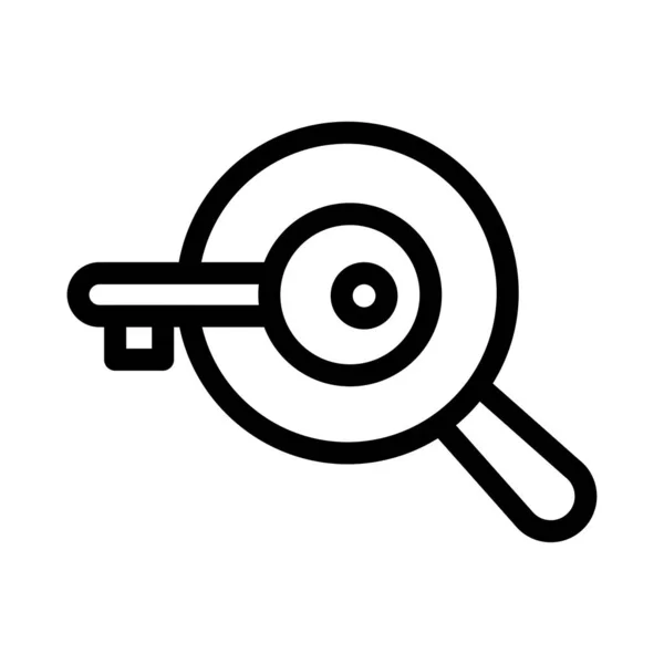 Slot Vector Dunne Lijn Pictogram — Stockvector