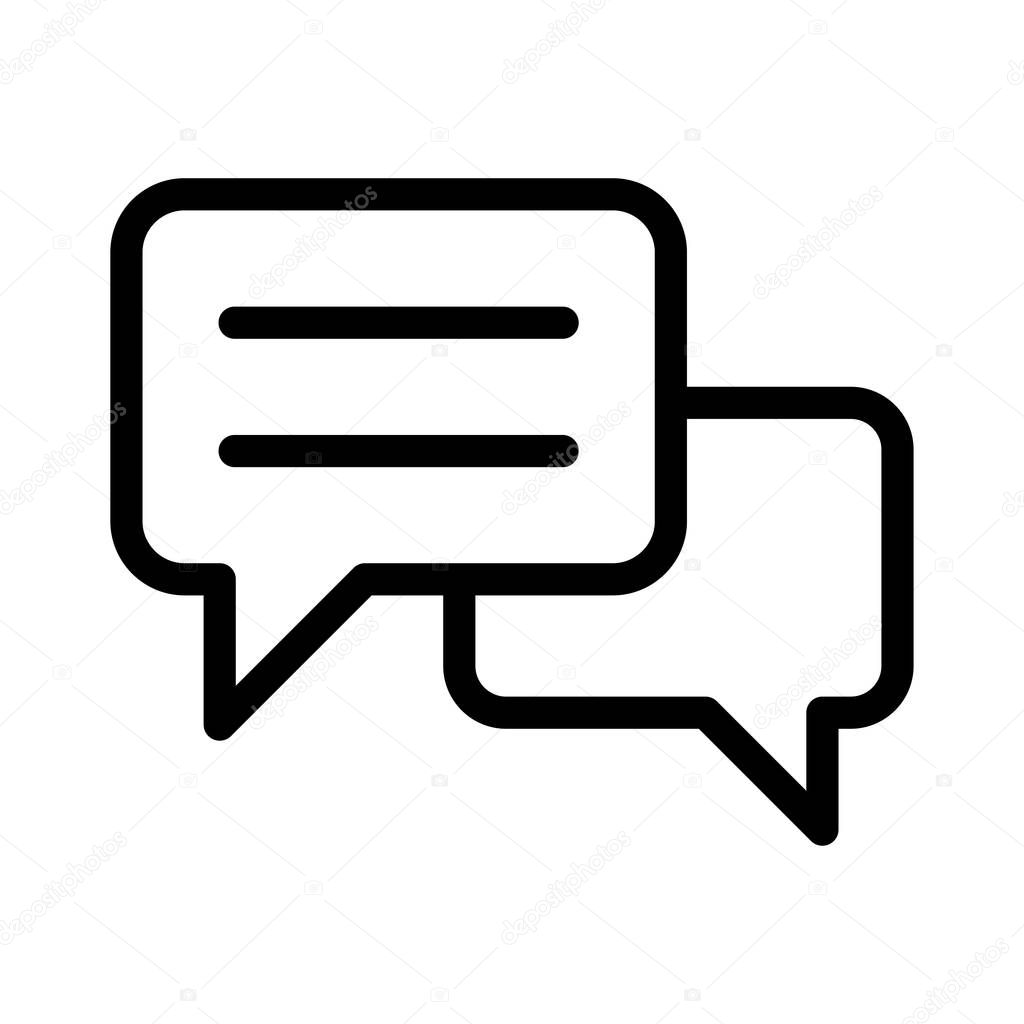 message vector thin line icon