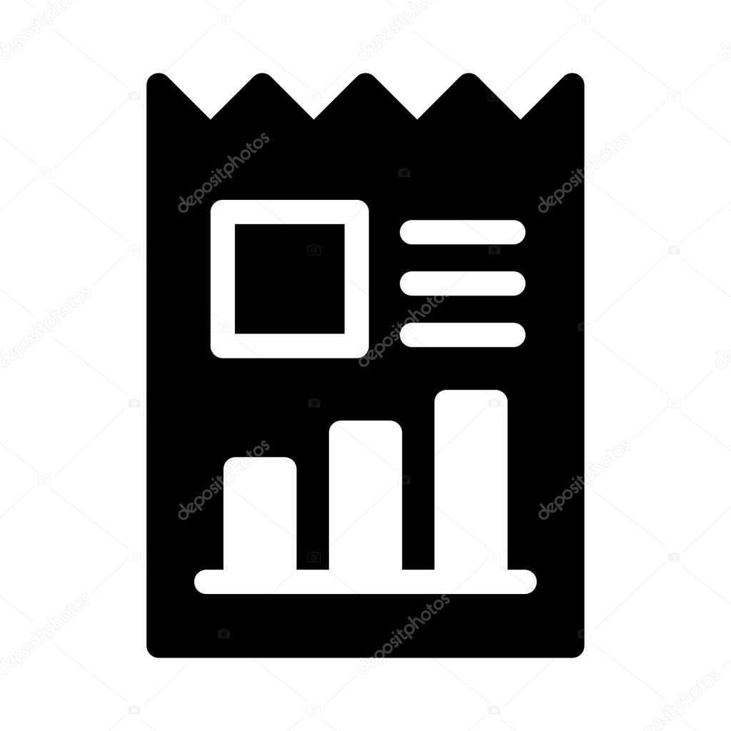 report vector glyph flat icon