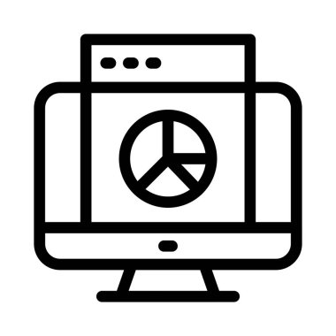 grafik vektörü ince çizgi simgesi