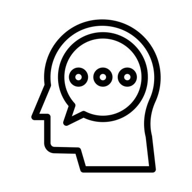 vektör ince çizgi simgesini düşün