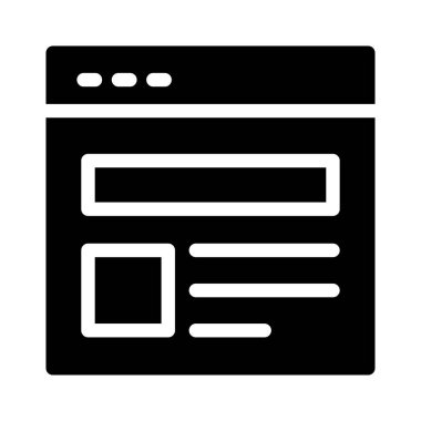 Web vektör simgesi düz simgesi