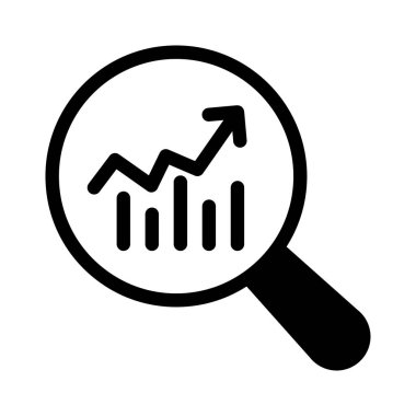 Pazarlama vektörü glyph düz simgesi