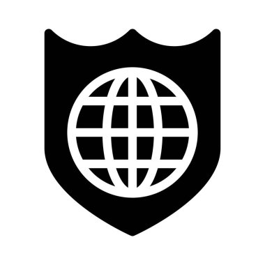 Güvenli vektör simgesi düz simgesi