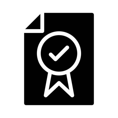 belge vektörü düz simge