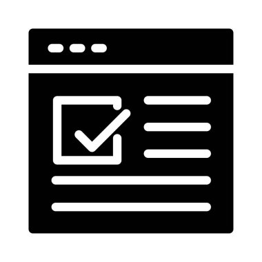 Web sayfası vektör simgesi düz simgesi