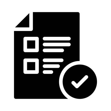 belge vektörü düz simge