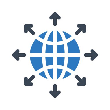 dünya vektör renk simgesi