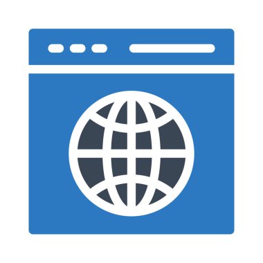 tarayıcı vektör renk simgesi