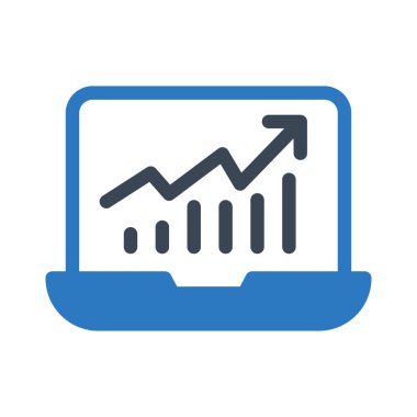 büyüme vektörü renk simgesi